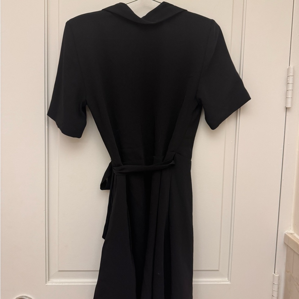 Aritzia Babaton Black Midi Wrap Dress - Picture 2 of 3